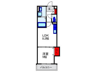 クリエオーレ箕輪の物件間取画像